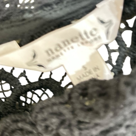 NWT Nanette lepore black lace sleeveless lined blouse gold back zip size small - Picture 10 of 14